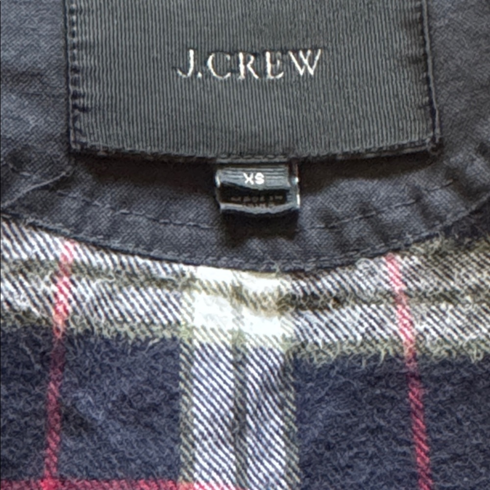 J.Crew Color Block Waxed Cotton‎ Field Jacket Size XS Detachable hoodie women’s - Picture 8 of 14